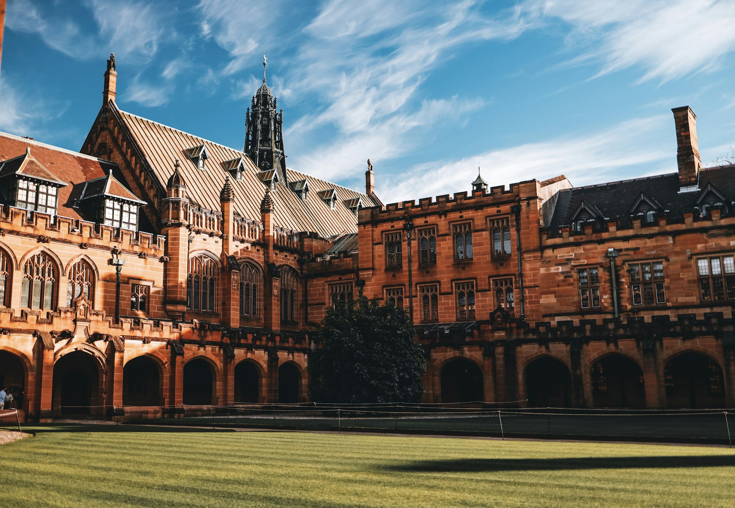 Sandstone university quadrangle in Australia